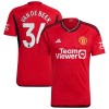 Original Fußballtrikot Manchester United Van De Beek 34 Heimtrikot 2023-24 Für Herren